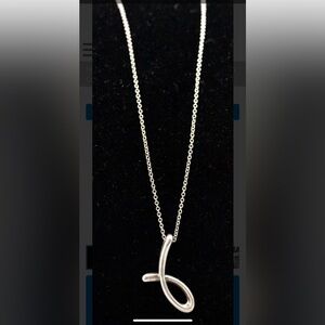 Tiffany & Co Silver Necklace with Infinity Pendant
